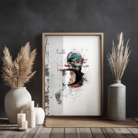 Plakat abstrakcyjny Format A2 -0004B - „Równowaga – Harmonia Form”