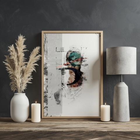 Plakat abstrakcyjny Format A2 -0004B - „Równowaga – Harmonia Form”