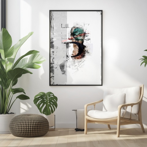 Plakat abstrakcyjny Format A2 -0004B - „Równowaga – Harmonia Form”