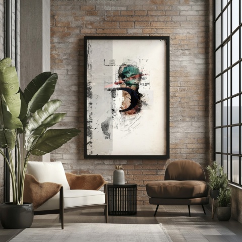 Plakat abstrakcyjny Format A2 -0004B - „Równowaga – Harmonia Form”