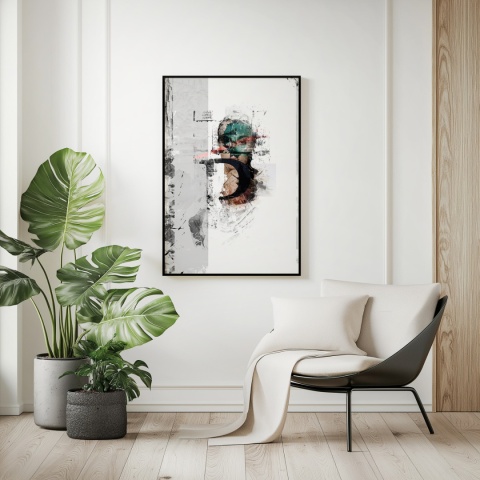 Plakat abstrakcyjny Format A2 -0004B - „Równowaga – Harmonia Form”