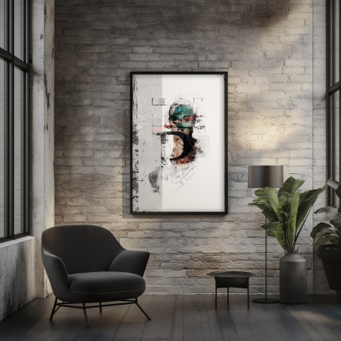 Plakat abstrakcyjny Format A2 -0004B - „Równowaga – Harmonia Form”