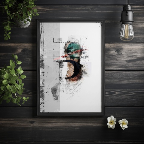 Plakat abstrakcyjny Format A2 -0004B - „Równowaga – Harmonia Form”