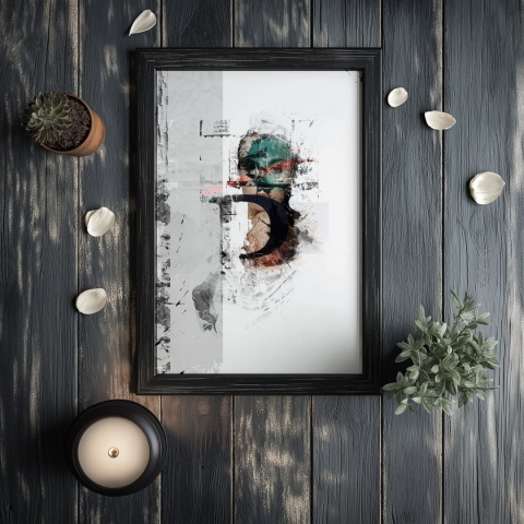 Plakat abstrakcyjny Format A2 -0004B - „Równowaga – Harmonia Form”