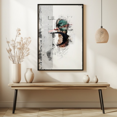 Plakat abstrakcyjny Format A2 -0004B - „Równowaga – Harmonia Form”