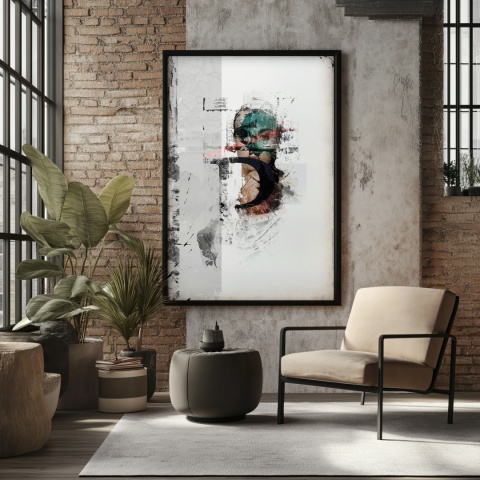 Plakat abstrakcyjny Format A2 -0004B - „Równowaga – Harmonia Form”