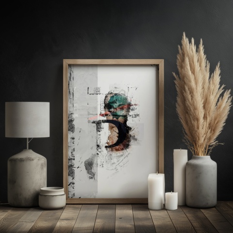 Plakat abstrakcyjny Format A2 -0004B - „Równowaga – Harmonia Form”