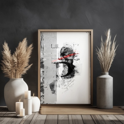 Plakat abstrakcyjny Format A2 -0004B - „Równowaga – Harmonia Form”