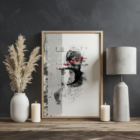 Plakat abstrakcyjny Format A2 -0004B - „Równowaga – Harmonia Form”