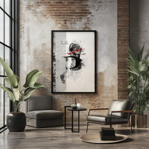 Plakat abstrakcyjny Format A2 -0004B - „Równowaga – Harmonia Form”