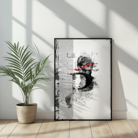 Plakat abstrakcyjny Format A2 -0004B - „Równowaga – Harmonia Form”