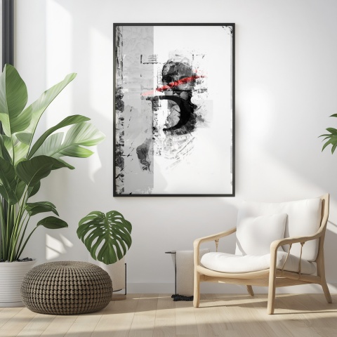 Plakat abstrakcyjny Format A2 -0004B - „Równowaga – Harmonia Form”