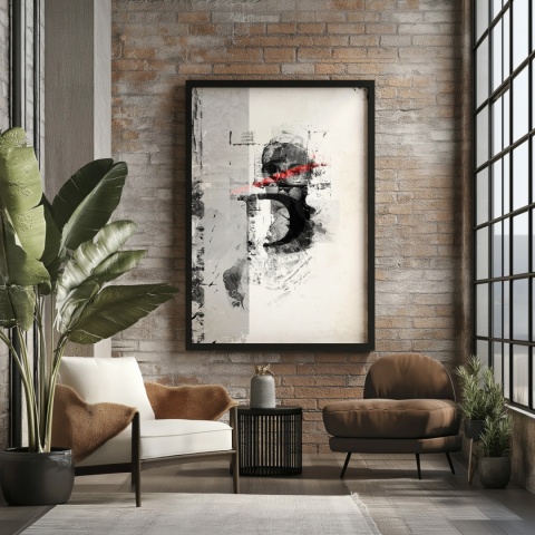 Plakat abstrakcyjny Format A2 -0004B - „Równowaga – Harmonia Form”