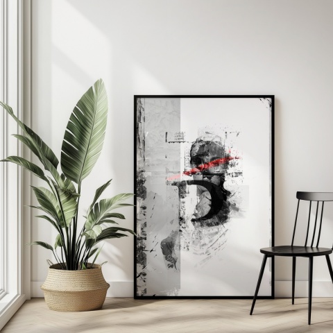 Plakat abstrakcyjny Format A2 -0004B - „Równowaga – Harmonia Form”