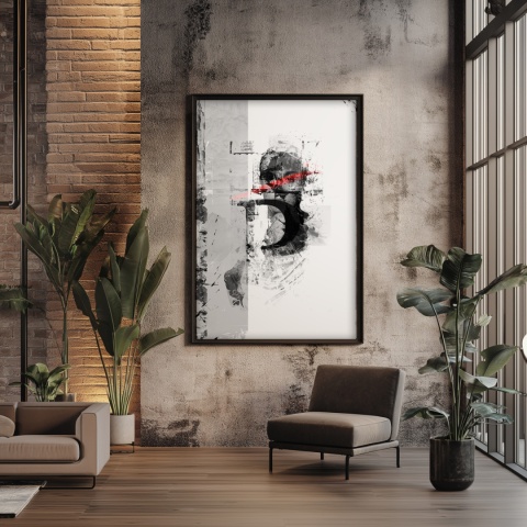 Plakat abstrakcyjny Format A2 -0004B - „Równowaga – Harmonia Form”