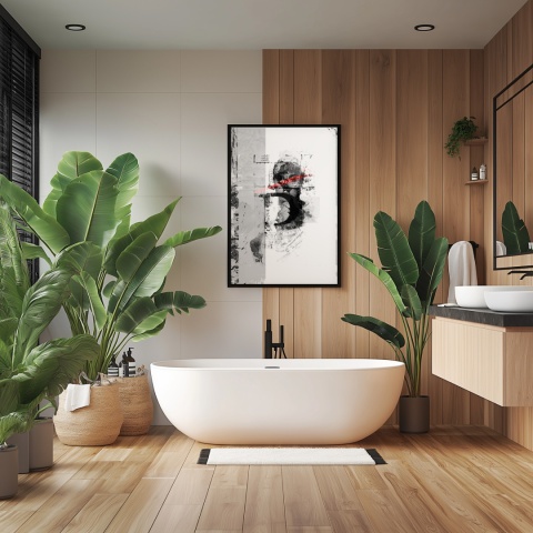 Plakat abstrakcyjny Format A2 -0004B - „Równowaga – Harmonia Form”