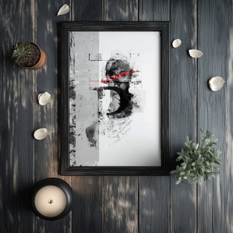 Plakat abstrakcyjny Format A2 -0004B - „Równowaga – Harmonia Form”