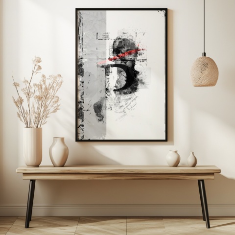 Plakat abstrakcyjny Format A2 -0004B - „Równowaga – Harmonia Form”