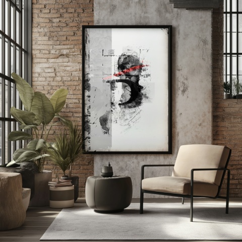 Plakat abstrakcyjny Format A2 -0004B - „Równowaga – Harmonia Form”