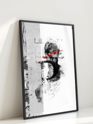 Plakat abstrakcyjny Format A3 -0004B - „Równowaga – Harmonia Form”