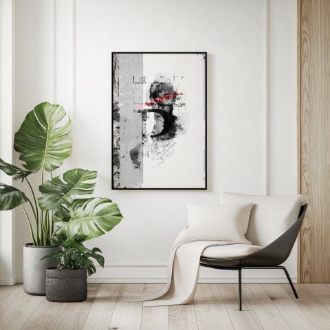 Plakat abstrakcyjny Format A3 -0004B - „Równowaga – Harmonia Form”