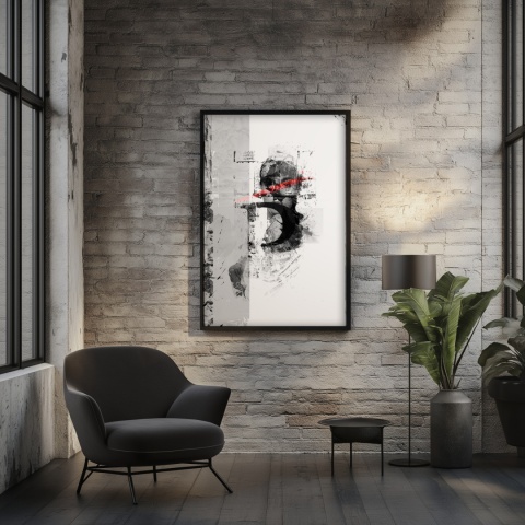 Plakat abstrakcyjny Format A3 -0004B - „Równowaga – Harmonia Form”