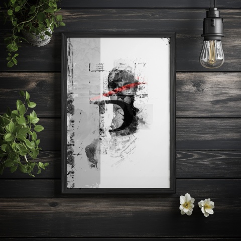 Plakat abstrakcyjny Format A3 -0004B - „Równowaga – Harmonia Form”