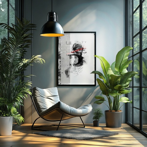 Plakat abstrakcyjny Format A3 -0004B - „Równowaga – Harmonia Form”