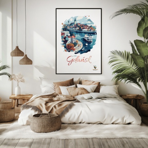 Plakat architektoniczny Format A2 – 0012 – „Plakat Gdańsk – I Love Gdańsk”