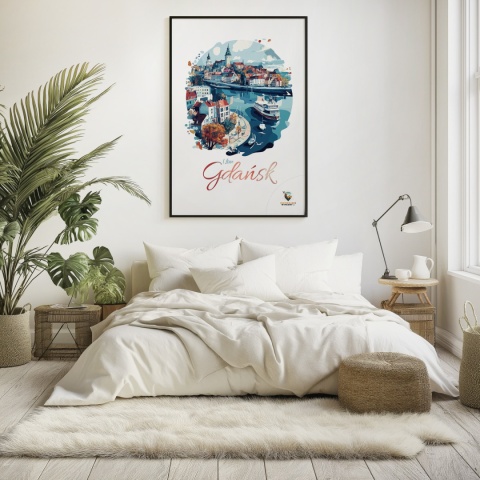 Plakat architektoniczny Format A2 – 0012 – „Plakat Gdańsk – I Love Gdańsk”