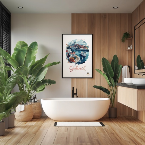 Plakat architektoniczny Format A2 – 0012 – „Plakat Gdańsk – I Love Gdańsk”