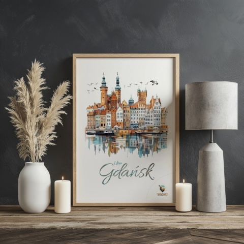 Plakat architektoniczny Format A2 – „Plakat Gdańsk – Urok Starówki”