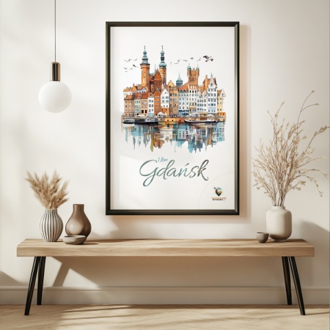 Plakat architektoniczny Format A2 – „Plakat Gdańsk – Urok Starówki”