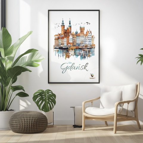 Plakat architektoniczny Format A2 – „Plakat Gdańsk – Urok Starówki”
