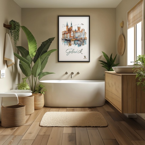 Plakat architektoniczny Format A2 – „Plakat Gdańsk – Urok Starówki”