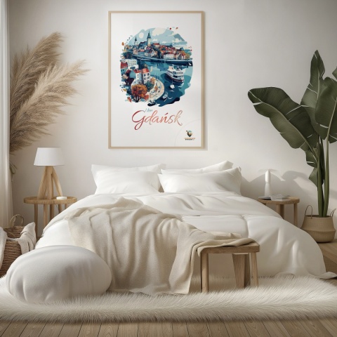 Plakat architektoniczny Format A3 – 0012 – „Plakat Gdańsk – I Love Gdańsk”