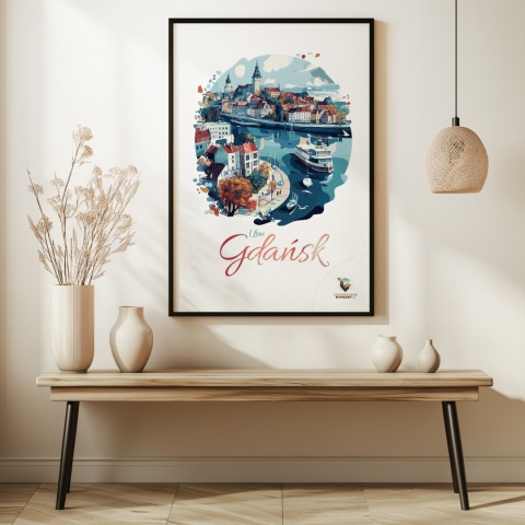Plakat architektoniczny Format A3 – 0012 – „Plakat Gdańsk – I Love Gdańsk”
