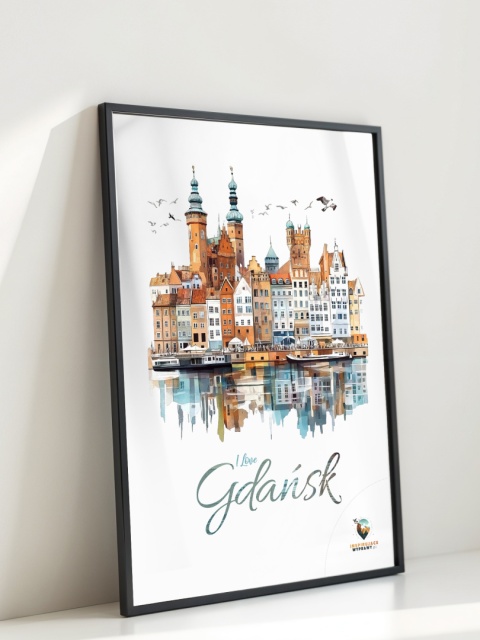 Plakat architektoniczny Format A3 – „Plakat Gdańsk – Urok Starówki”
