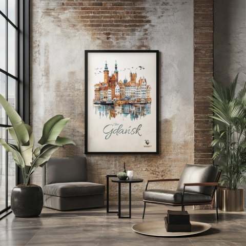 Plakat architektoniczny Format A3 – „Plakat Gdańsk – Urok Starówki”