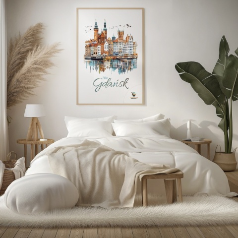 Plakat architektoniczny Format A3 – „Plakat Gdańsk – Urok Starówki”