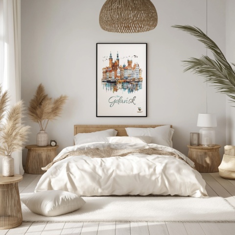 Plakat architektoniczny Format A3 – „Plakat Gdańsk – Urok Starówki”