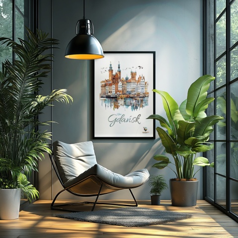 Plakat architektoniczny Format A3 – „Plakat Gdańsk – Urok Starówki”