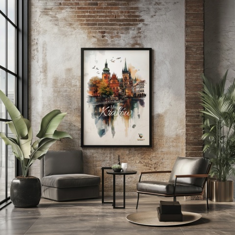 Plakat architektoniczny Format A2 – 0016 – „Kraków, o poranku”