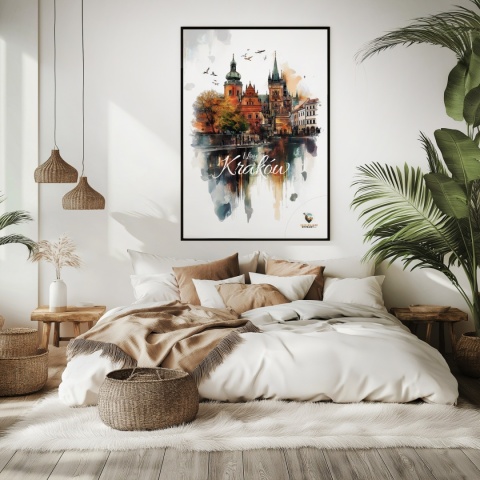 Plakat architektoniczny Format A2 – 0016 – „Kraków, o poranku”