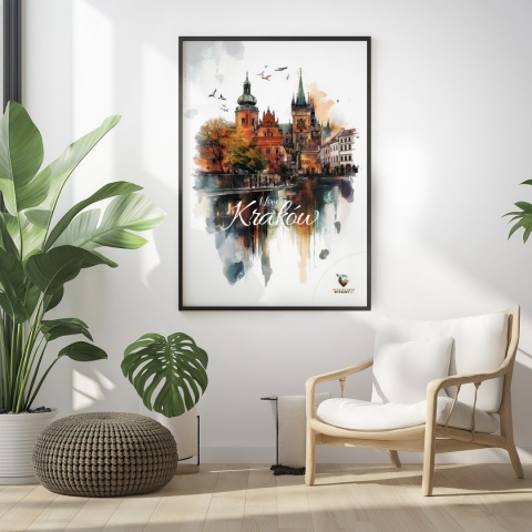 Plakat architektoniczny Format A2 – 0016 – „Kraków, o poranku”