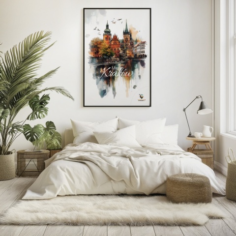 Plakat architektoniczny Format A2 – 0016 – „Kraków, o poranku”