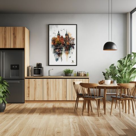 Plakat architektoniczny Format A2 – 0016 – „Kraków, o poranku”