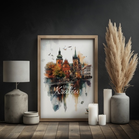 Plakat architektoniczny Format A2 – 0016 – „Kraków, o poranku”