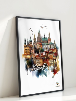 Plakat architektoniczny Format A2 – 0026 – „Kraków, między światłami”