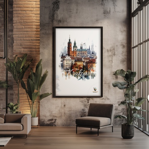 Plakat architektoniczny – „Majestatyczny Kraków" – poetycka interpretacja cienia i przestrzeni